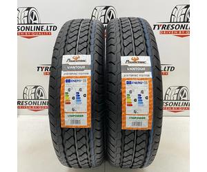 2 X 215 75 16C POWERTRAC 215/75R16C 113/111R BRAND NEW VAN C B LABELS 2157516C