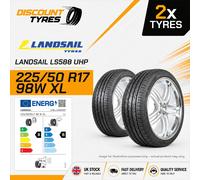 2 X 225/50R17 98W XL LANDSAIL LS588 UHP 225 50 17 2255017 NEW TYRES