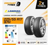 2 X 225/55R17 97H LANDSAIL WINTER LANDER 225 55 17 2255517 NEW TYRES