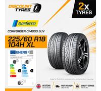 2 X 225/60R18 104H XL COMFORSER CF4000 SUV 225 60 18 2256018 NEW TYRES