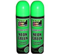 2 X 225 ML FLUORESCENT NEON GREEN EXTRA BRIGHT MATT FINISH CREATIVE SPRAY PAINT good for interior and exterior NO CFCs