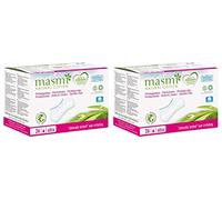 2 x 24 Masmi Ultra Thin Panty Liners Organic Cotton Certified, Individually Wrapped Hypoallergenic, Biodegradable, Perfume, Chlorine and Dioxin Free… (Twin Pack)
