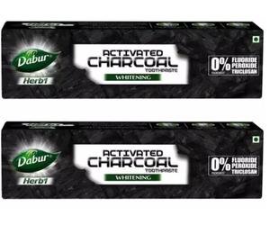 2 X 240g DABUR HERBAL ACTIVETED CHARCOAL WHITENING TOOTHPASTE 2 X PACK OF 240g.