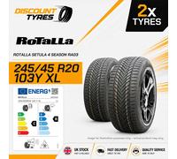 2 X 245/45R20 103Y XL ROTALLA SETULA 4 SEASON RA03 245 45 20 2454520 NEW TYRES