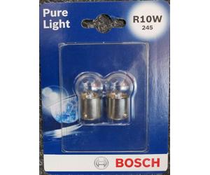 2 X 245 BOSCH 1987301059 REAR LIGHTS LAMP CAR BULB R10W 12v 10w BULBS PAIR BA15S
