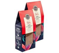 2 x 250g Premium Collection Small Batch Belgian 70% Dark Chocolate Flakes, Simply Add to Hot Milk for a Luxuriously Indulgent Hot Chocolate