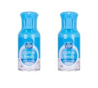 2 x 250ml Air Freshener Dry Spray Cotten FreshLong Lasting Fragrance Rids Bad Oudurs