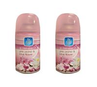 2 x 250ml Air Freshener Refill Orchid & Lotus Flower Long Lasting Fragrance Rids Bad Oudurs