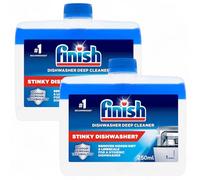 2 x 250ml Finish Dishwasher Cleaner Original, Removes grease and limescale while fighting odours, leaving your dishwasher clean, fresh, and hygienic.