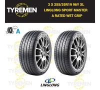 2 X 255/35R19 96Y XL LINGLONG SPORT MASTER 2553519 Brand new x 2 A -WET GRIP