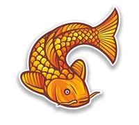 2 x 25cm/250mm Koi Carp Vinyl Stickers Fish Japan #7181