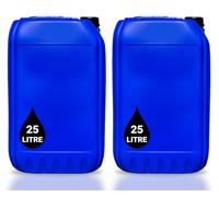 2 x 25L JERRY CAN | UN Approved Stackable Bottle Container + Tamper Evident Cap | Perfect for Storage of Potable Water Liquids Waste | Food Grade BLUE
