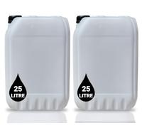 2 x 25L Plastic Jerry Can - Camping Water & Liquid Storage Container