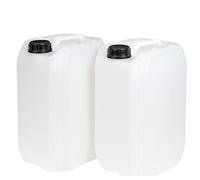 2 X 25L Water Container - Heavy Duty Stackable Jerry Can with DIN 61 Cap | Camping Water Carrier | Plastic Water Storage Tank | Ideal for Outdoor, Emergency, and Industrial Use