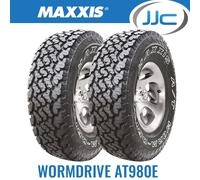 2 x 265/75R16 119Q OWL Maxxis Wormdrive AT-980E All Terrain Tyre, 2657516 (New)