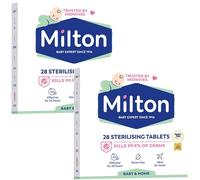 2 x 28 Milton Sterilising Tablets For Cleaning baby feeding accessories and breastfeeding equipment Cleaning Baby Bottles Rinse-Free Ideal for Travel Home Household Hygiene (2)