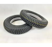 2 X 3.00-8 Black Solid Mobility Scooter Tyres Block Pattern (Good Care) 300 x 8