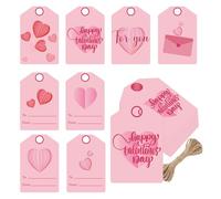 2 x 3.5 Inch Happy Mother's Day Gift Tags with String Sweet Themed Thank You Gift Tags - Mother's Day Thank You Tag for Mother's Day Party Favors 48 Pack