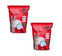 2 x 3.8L Silica Crystals Cat Litter Moisture Odour Absorbent Anti Bacterial