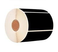 2" x 3" Black Rectangle Color Coding Labels - Square Color-Code Stickers Permanent Adhesive, Write-On Surface - 250 Labels/per Roll