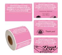 2 x 3 inch Cottage Food Law Thermal Sticker Labels 500 Pcs Customizable Printable Address Label for Business Cup Name Tags Made in Home Kitchen Canning Jar (2 * 3 inch Thermal Pink)