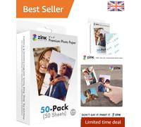 2 x 3 Photo Paper 50 Pack Compatible with Polaroid Snap, Snap Touch, Zip and...