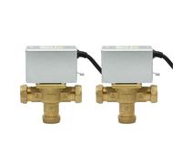 2 x 3-Port Mid-Position Motorised Valve 22mm for Central Heating Systems (Two Pack)