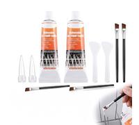 2 x 30 ml Dishwasher Basket Rust Repair Set White - Rust Deterrent for Dishwasher & Dish Rack Repair, Liquid Plastic, Waterproof & Heat Resistant, Includes Brush and Scraper