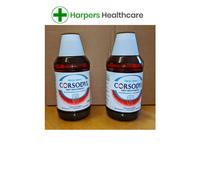2 x 300ml Corsodyl Mouthwash Mint Flavour (0.2% Chlorhexidine) Gums/Ulcers