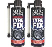 2 x 300ML QUICK FIX CAR EMERGENCY FLAT TYRE PUNCTURE REPAIR INFLATE