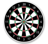 2 x 30cm/300mm Dart Board Vinyl Sticker Decal Laptop Travel Luggage Car iPad Sign Fun #4643