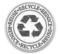 2 x 30cm Vinyl Stickers - Recycle Reduce Reuse Symbol 40163