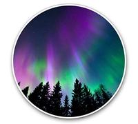 2 x 30cmVinyl Stickers - Aurora Borealis Northern Lights Sky Decals for Car Van Luggage Scrap Book Fridge #8431