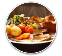 2 x 30cmVinyl Stickers - Sunday Roast Dinner Pub Lunch Decals for Car Van Luggage Scrap Book Fridge #16086