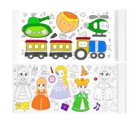 2 x 30x300cm Sticky Drawing Paper Roll for Kids Colouring