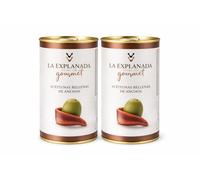 2 x 350g Manzanilla Green Olives Stuffed with Anchovy Paste