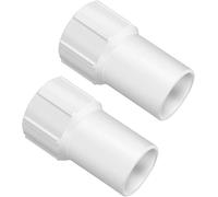 2 x 38 mm Swimming Pool Hose Adapter, Swimming Pool Hose Connector, White Pool Hose Adapter for Cleaners