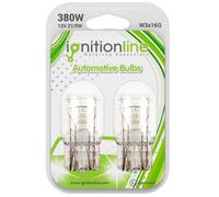 2 X 380W 12V W21/5W 580 T20 Car Capless Wedge Brake Stop Tail Reverse Fog Bulbs