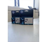 2 x 38MLHP 712 BLACK Ink Cartridge Genuine Original 3ED70A OUT OF DATE CLEARANCE