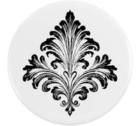 2 x 38mm 'Decorative Acanthus Leaves ' Small Button Pin Badges (BB00143269)