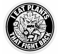 2 x 38mm 'I Eat Plants That Fight Back' Small Button Pin Badges (BB00143900)