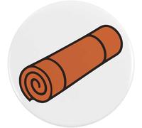 2 x 38mm 'Rolled Yoga Mat' Small Button Pin Badges (BB00147415)