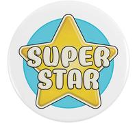 2 x 38mm 'Super Star' Small Button Pin Badges (BB00103196)