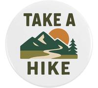 2 x 38mm 'Take a Hike Mountains' Small Button Pin Badges (BB00147463)
