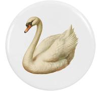 2 x 38mm 'White Swan ' Small Button Pin Badges (BB00131971)