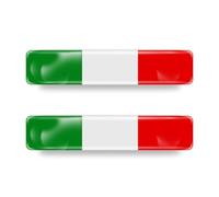 2 x 3D Gel Sticker Italy Italy Flag Stickers Car Emblem XCBW