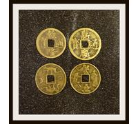 2 X 4.5CM REPLICA CHINESE LUCKY ANCIENT COIN WITH SQUARE HOLE FOR WEALTH