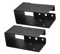 2 x 4 Angle Connectors for Wood, Wooden Construction, Invisible Flange Bracket, Heavy Duty Beam Stabiliser, Set of 2, for Carrier Support, Stair Railing, Fence, Swing, Playground, Pergola