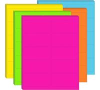 2" x 4" Colored Labels Stickers 5 Colors Moving Stickers for Boxs-400 Pcs