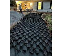 2" x 4" Ground Grid Stabilizer for Driveways & Walkways, Permeable Gravel Stabilizing Grids, Reusable & Cuttable Concrete Pavers for Mud Control & Slope Protection